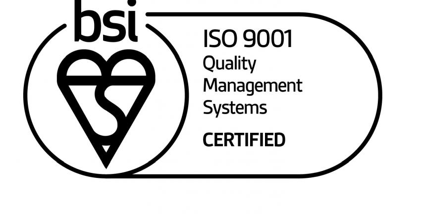 BSI 9001:2015 Quality Management Systems 'Certified'